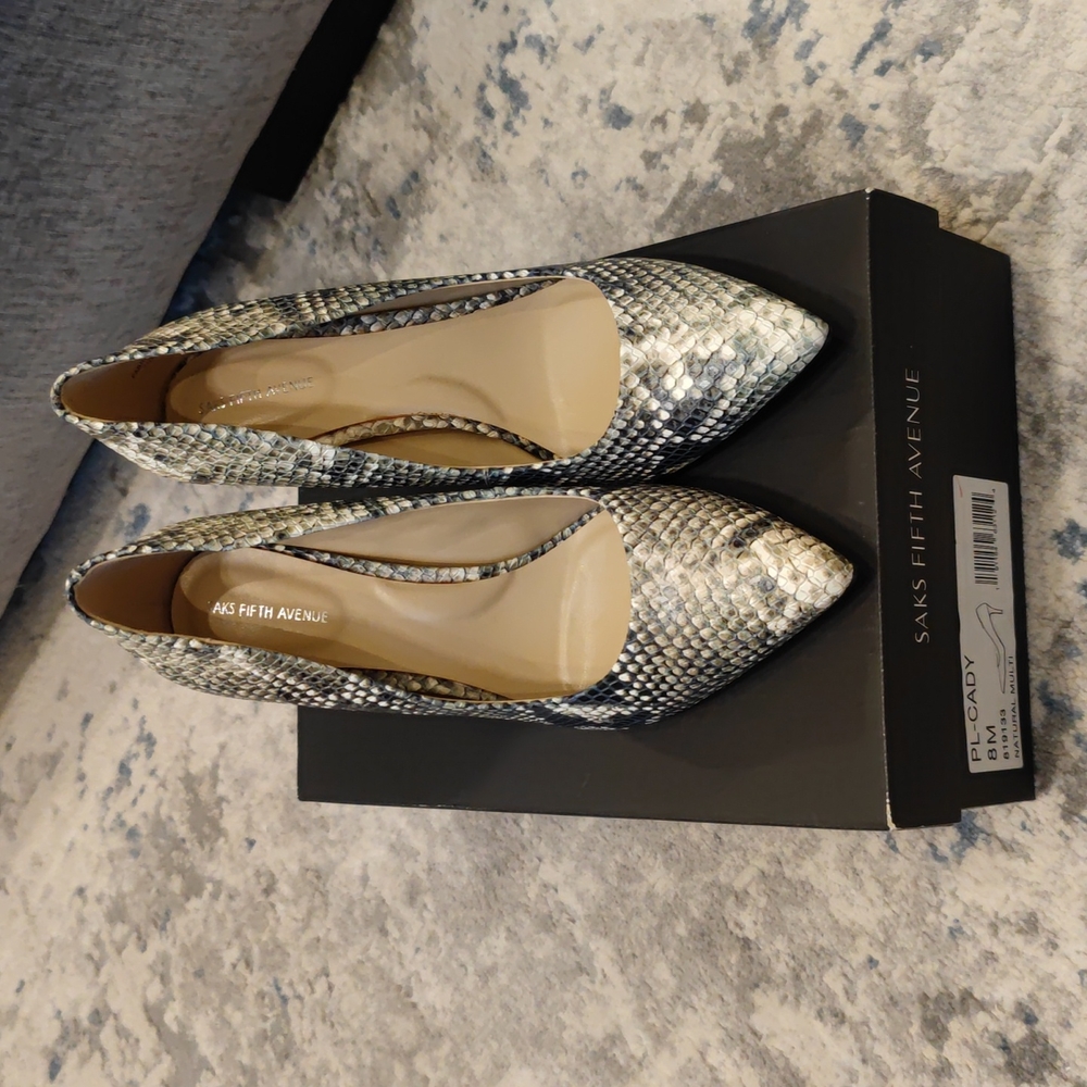 Natural multi color snake heels